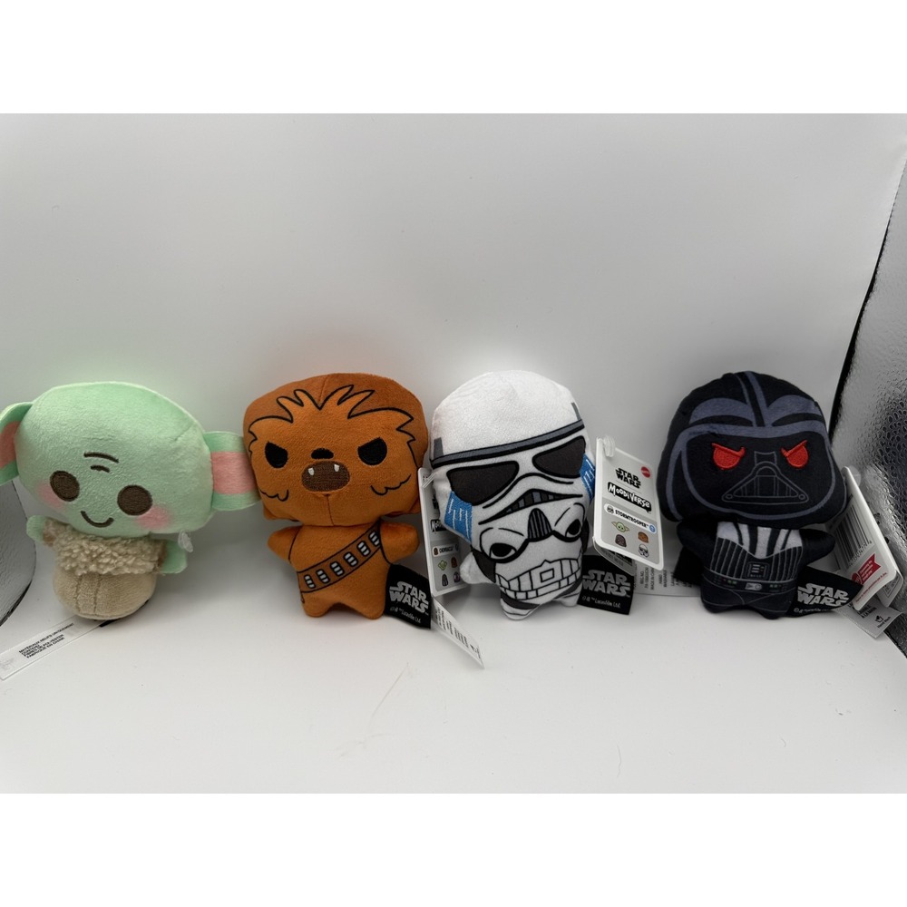 Star Wars‎ Moonverse Plush Set of 4 Mattel Grogu Chewbacca Stormtrooper Darth